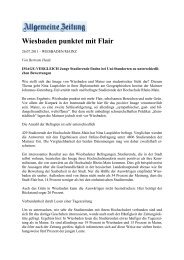 Wiesbaden punktet mit Flair - Geographisches Institut