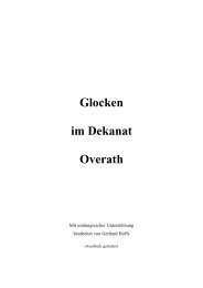 Glocken im Dekanat Overath - Glockenbücher des Erzbistums Köln