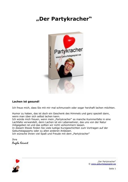 „Der Partykracher“ - Geburtstagsspiele für Kinder und Erwachsene