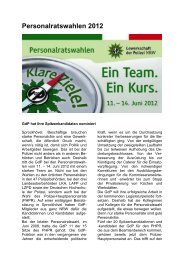 Personalratswahlen 2012 - (GdP) - Kreisgruppe Recklinghausen