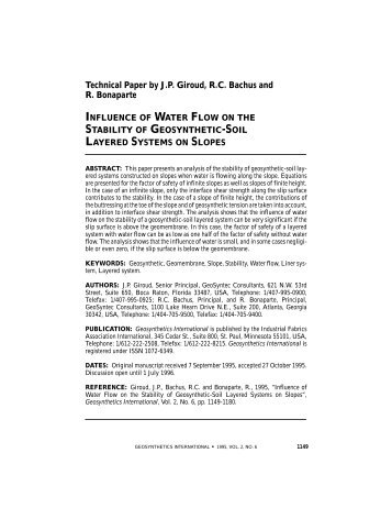 Technical Paper by J.P. Giroud, R.C. Bachus and R. Bonaparte - IGS ...