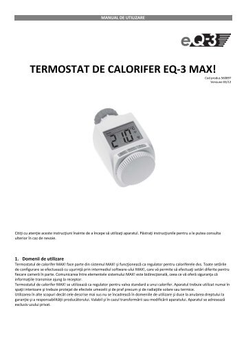 TERMOSTAT DE CALORIFER EQ-3 MAX! - German Electronics