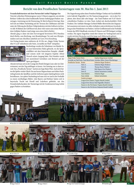 Golf in Berlin und Brandenburg Ausgabe Juli 2013 - Golf Resort ...
