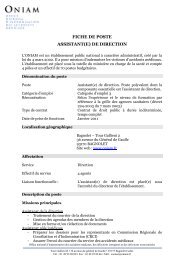 FICHE DE POSTE ASSISTANT(E) DE DIRECTION