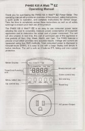 Kill-a-Watt Instructional Booklet