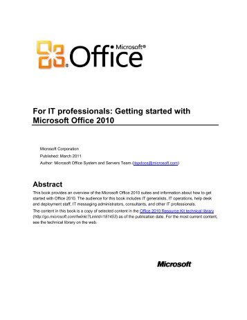 Getting started with Microsoft Office 2010 - GEGeek