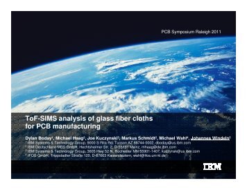 ToF-SIMS analysis of glass fiber cloths for PCB manufacturing - IBM