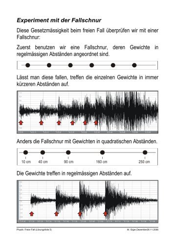 Experiment mit der Fallschnur Diese Gesetzmässigkeit ... - Gigers.com