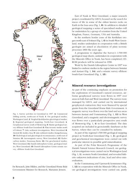 Review of Greenland activities 1997 - Geus