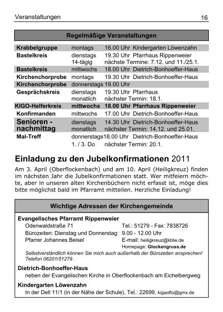 Gemeindebrief Glockengruß 1/2011 Dez-Jan - Evangelische ...