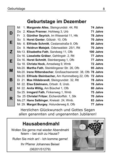 Gemeindebrief Glockengruß 1/2011 Dez-Jan - Evangelische ...