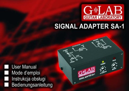 Signal Adapter SA-1 User Manual - G LAB