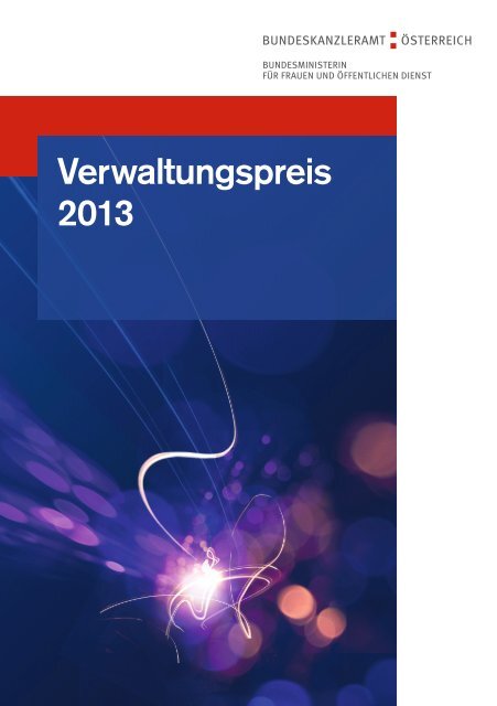 Informationsfolder Verwaltungspreis 2013 - Bundeskanzleramt ...