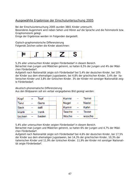 Schulbericht 2006 - Gesundheitsnetz Ostalbkreis