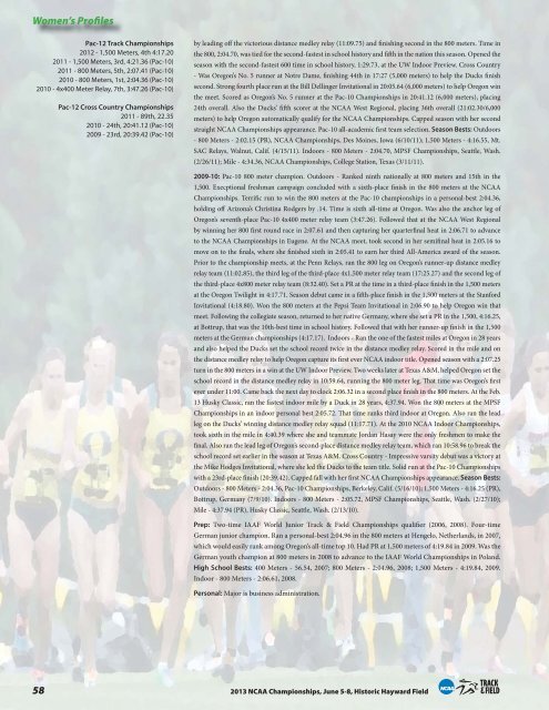 2012 CROSS COUNTRY - GoDucks.com