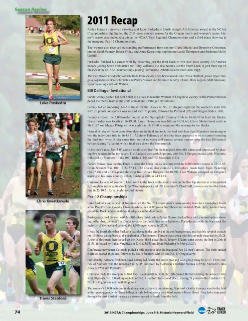 2012 CROSS COUNTRY - GoDucks.com