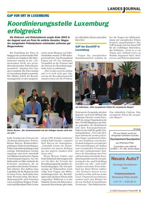 Journal Februar 2004 - gdp-deutschepolizei.de