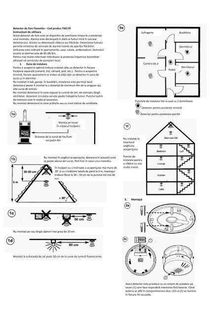 Detector de fum FlammEx – Cod produs 750170 Instrucţiuni de ...