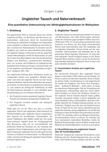 Ungleicher Tausch und Naturverbrauch - GIGA German Institute of ...