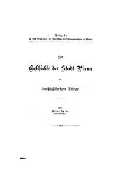 Oskar Speck, Zur Geschichte der Stadt Pirna im dreißigjährigen ...