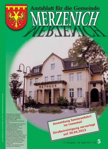 Nr. 05/2013, erschienen am 26.04.2013 - Gemeinde Merzenich