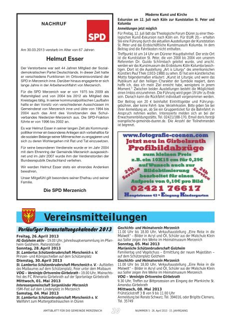 Nr. 05/2013, erschienen am 26.04.2013 - Gemeinde Merzenich