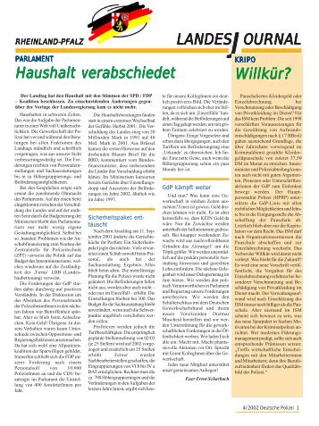 OURNAL LANDESJ Haushalt verabschiedet Willkür? - gdp ...