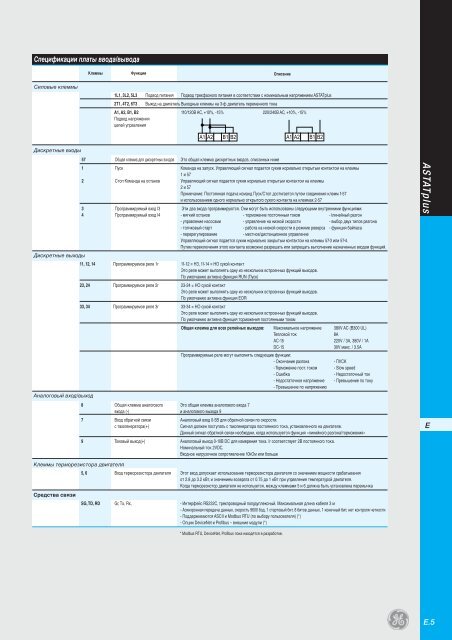 Загрузить файл о продукте в формате PDF - G E Power Controls