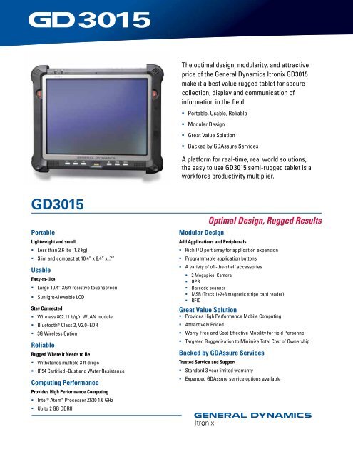 GD3015 - General Dynamics Itronix