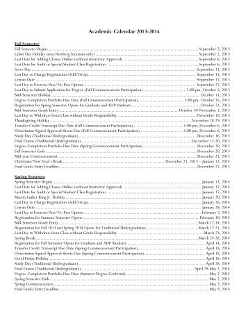 Academic Calendar 2012-2013 - George Fox University