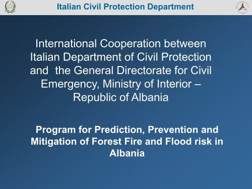 Hydromet monitoring and warning in the Italian Civil ... - GFDRR