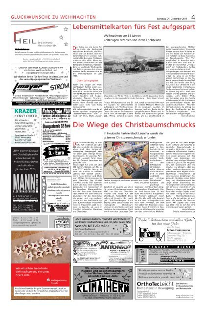 Weihnachtsgrüße aus aller Welt 2011 - Gmünder Tagespost