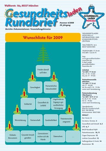 Rundbrief - Gesundheitsladen München e.V.