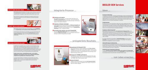 Integrierte Prozesse … … preisgekrönte ... - Biegler Medizin Elektronik