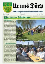 Ein neuer Maibaum - Gemeinde Rickert