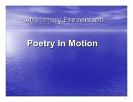 ACL Injury Prevention Poetry In Motion - Eastern Athletic Trainers ...