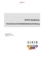 GIATA tips&deals Technische Schnittstellenbeschreibung