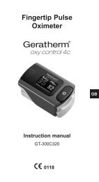 user manual Geratherm oxy control 4c