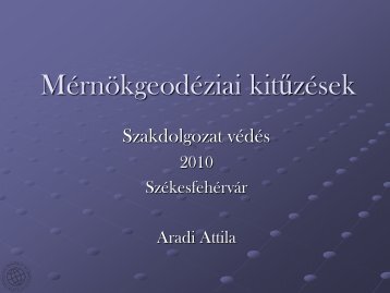 Mérnökgeodéziai kitűzések