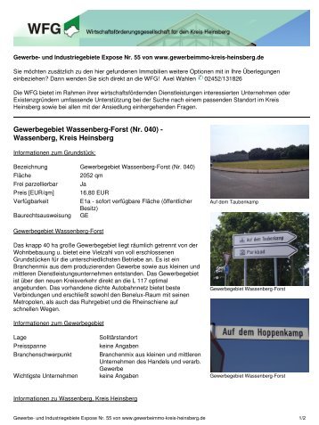 Gewerbegebiet Wassenberg-Forst (Nr. 040) - Wassenberg, Kreis ...