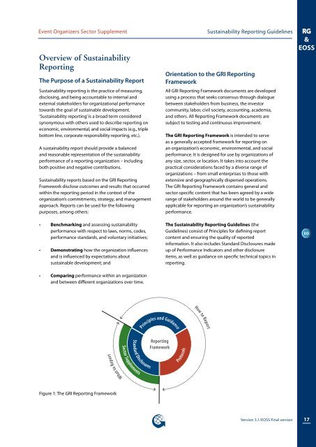 Event Organizers Sector Supplement - Global Reporting Initiative