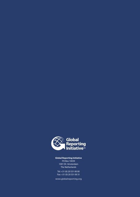 Event Organizers Sector Supplement - Global Reporting Initiative