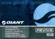 Revive E Owner's Manual - Giant Bicycles / Bikes