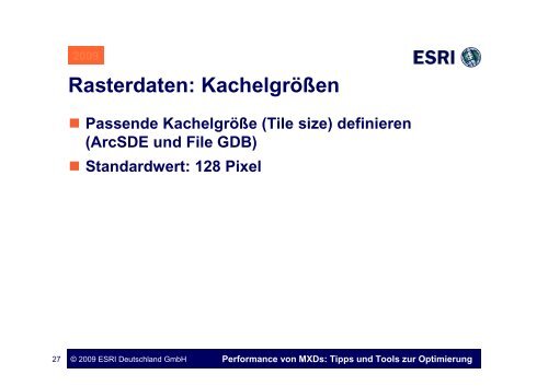 Performance von MXDs: Tipps und Tools zur ... - AG GIS-Küste