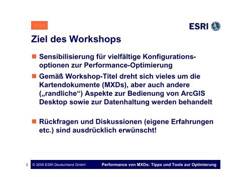 Performance von MXDs: Tipps und Tools zur ... - AG GIS-Küste