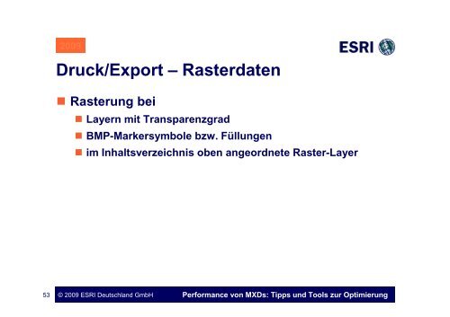 Performance von MXDs: Tipps und Tools zur ... - AG GIS-Küste