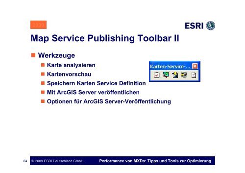 Performance von MXDs: Tipps und Tools zur ... - AG GIS-Küste