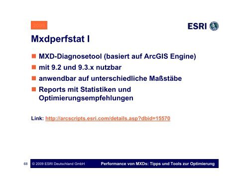 Performance von MXDs: Tipps und Tools zur ... - AG GIS-Küste