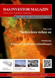 Das Investor Magazin - Ausgabe 52