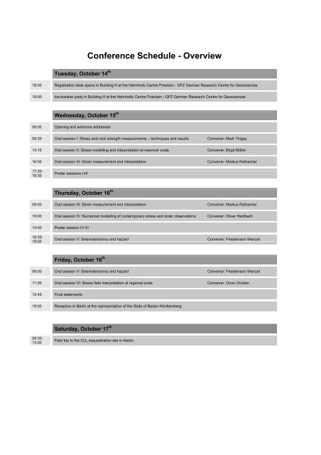 World Stress Map Conference - International Lithosphere Program ...